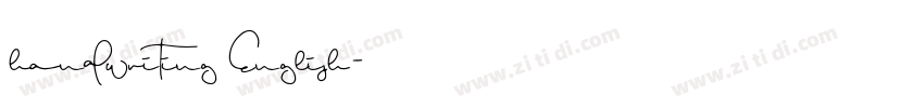 handwriting English字体转换